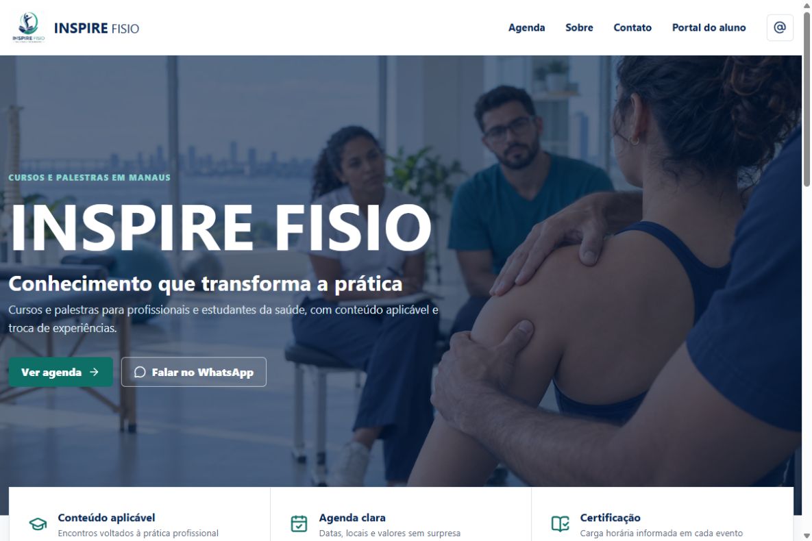 Página pública de Inspire Fisio