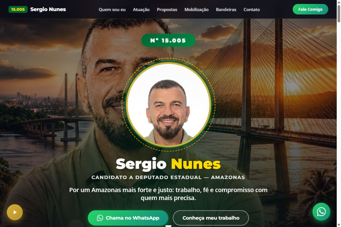 Página pública de Sérgio Nunes